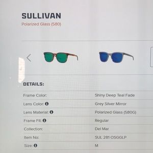 Costa Del Mar “Sullivan” Sunglasses